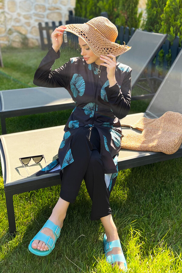 Fully Covered Hijab Swimsuit Remsa Swimsuit R4407 Serra - Thumbnail