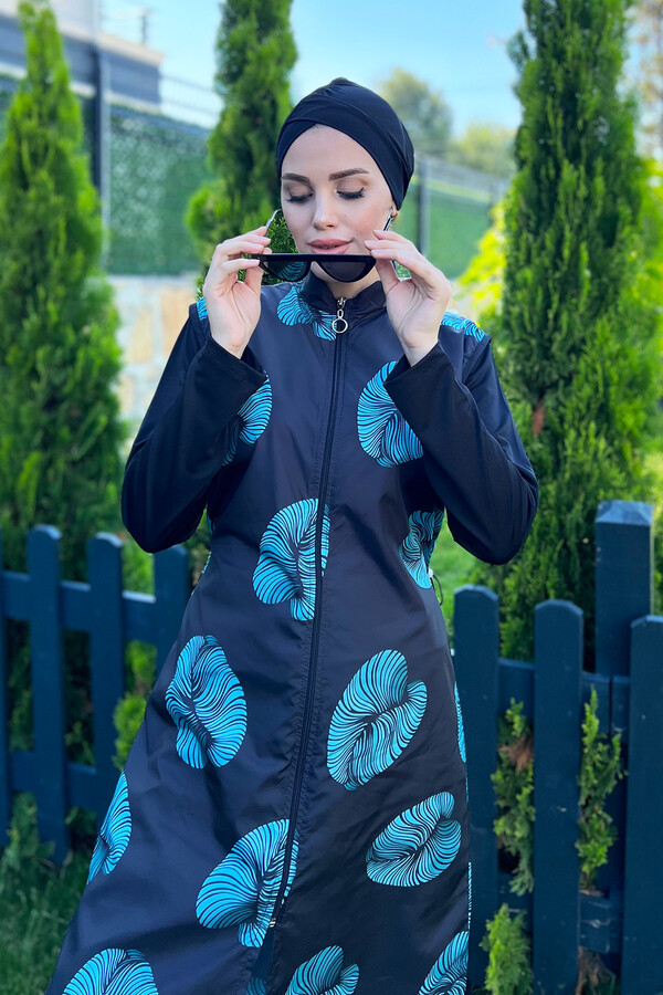 Fully Covered Hijab Swimsuit Remsa Swimsuit R4407 Serra - Thumbnail