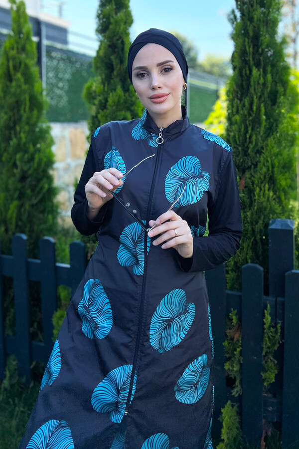 Fully Covered Hijab Swimsuit Remsa Swimsuit R4407 Serra - Thumbnail