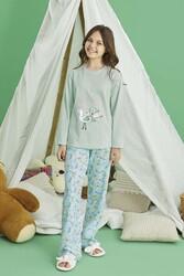 Aydoğan - Genç Kız Aydoğan Pamuklu Pijama Takımı 240769 Mint