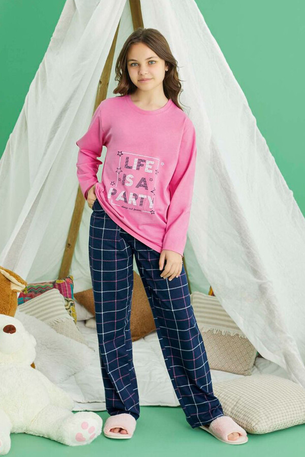 Genç Kız Aydoğan Pamuklu Pijama Takımı 240772 Pembe