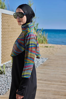 Remsa - Geometric Print Full-Cover Swimwear Set (1)