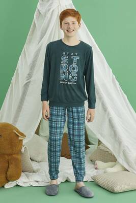 Aydogan - Geometric Print Two-Piece Pajama Set