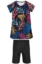 Remsa Mayo - Girls Short Sleeve Half Covered Swimsuit with Leggings R5005 Beren