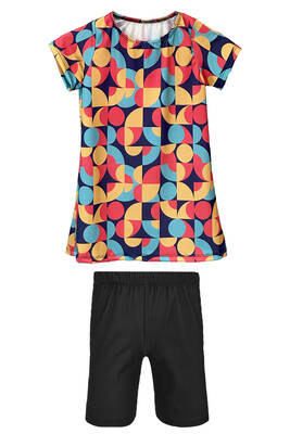 Remsa - Girls Short Sleeve Modest Swimsuit R5005 Pervin Remsa - Girls Short Sleeve Modest Swimsuit R5005 Pervin