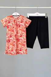 Remsa Mayo - Girls' Short Sleeve Stretchy Legging Semi-Covered Swimsuit R5003 Melis