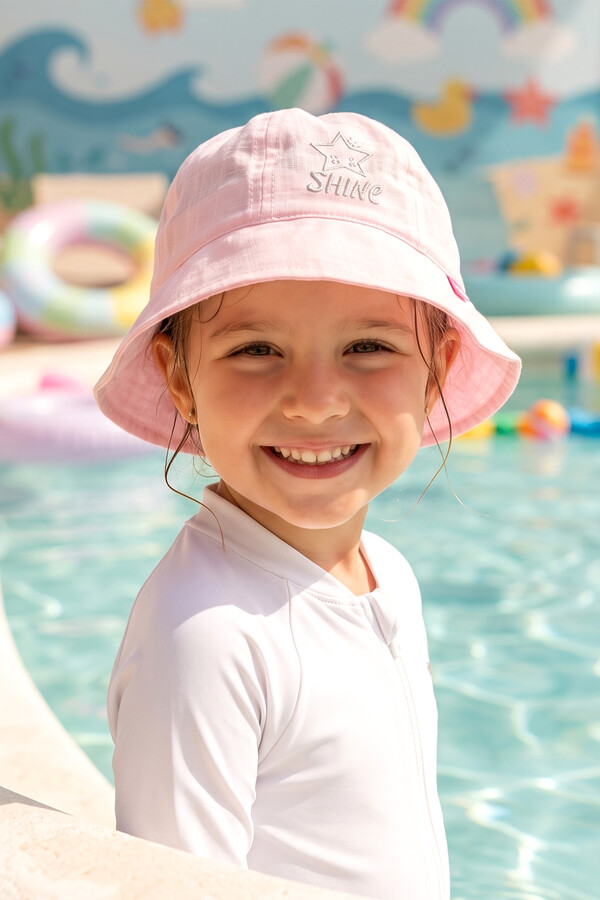 Girls' Sim Detail Bucket Hat - Thumbnail