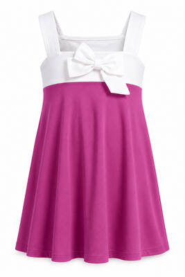 Haliç Mayo - Girls' Sleeveless Dress Swimsuit with Skirt Detail (1)