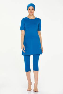 Maresiva - Half-Covered Swimsuit with Short Sleeves and Leggings Walt 0572 Petrol (1)