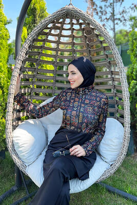 Remsa - Half-Zip Lycra Fully Covered Swimsuit Set of 3 R4507 Floral Theme (1) Remsa - Half-Zip Lycra Fully Covered Swimsuit Set of 3 R4507 Floral Theme (1)