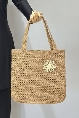 Remsa - Hand-Knitted Rattan Beach Bag (1)