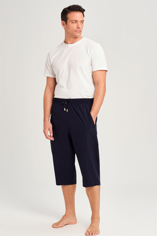 Ha ema Wide Fit Plus Size Navy Blue Men s Long Shorts