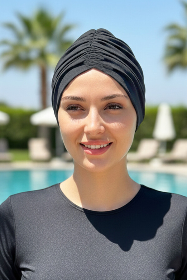 Havuz Deniz Çift Taraflı Bone R-987 Füme - Thumbnail