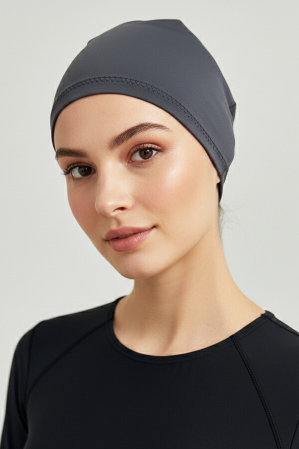 Havuz Deniz Düz Bone R-990 Füme - Thumbnail