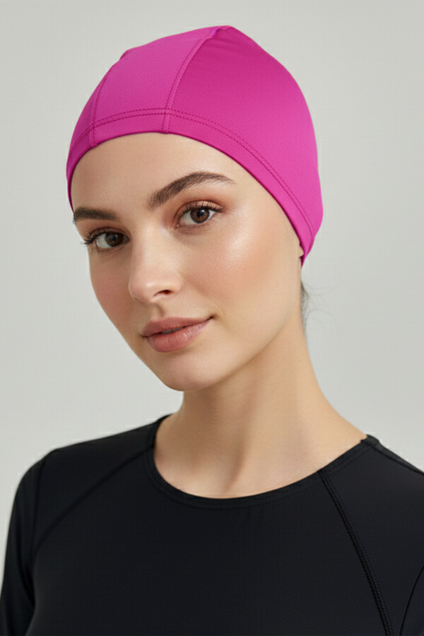 Havuz Deniz Düz Bone R-990 Pembe - Thumbnail