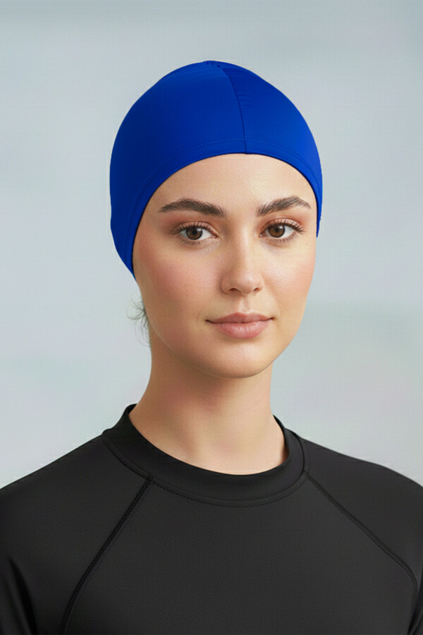 Havuz Deniz Düz Bone R-990 Saks - Thumbnail