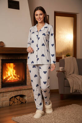 Remsa - Heart Print Pajama Set (1)