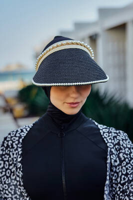 Remsa - İnci Detaylı Vizör Hasır Şapka Güneş Koruyucu Siperlik RŞ-2088 Siyah01 (1) Remsa - İnci Detaylı Vizör Hasır Şapka Güneş Koruyucu Siperlik RŞ-2088 Siyah01 (1)