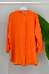Lale Butik - İpek Pamuk Tunik Gömlek 4008 Oranj