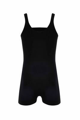 Neopy - Izel 5580 Black Girls' Swimsuit with Straps and Shorts (1) Neopy - Izel 5580 Black Girls' Swimsuit with Straps and Shorts (1)