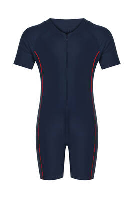 Remsa - Jumpsuit Short Sleeved Shorts Kids Baby Swimsuit 5155 Dark Navy Blue