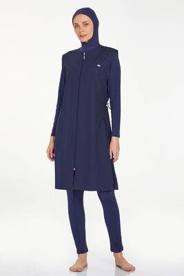 Adasea - Jumpsuit Vest Fully Covered Hijab Swimsuit Mayte 2185 Dark Navy Blue (1) Adasea - Jumpsuit Vest Fully Covered Hijab Swimsuit Mayte 2185 Dark Navy Blue (1)
