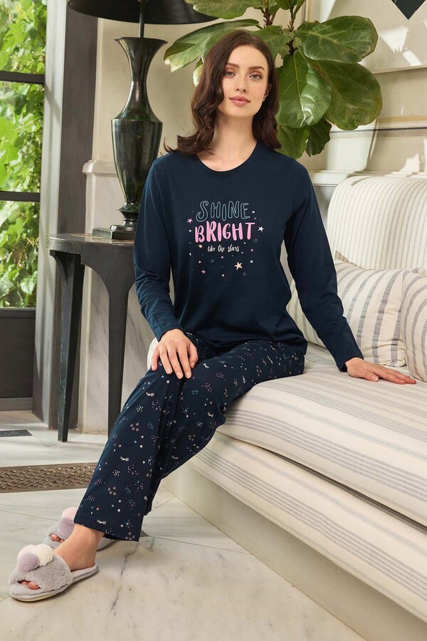 Kadın Aydoğan Pijama Takımı 240617 Lacivert
