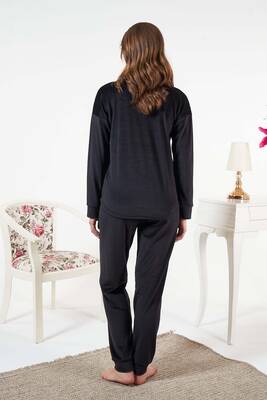 Remsa - Kadın Kadife Baskılı 2'li Takım 25380 Siyah01 (1) Remsa - Kadın Kadife Baskılı 2'li Takım 25380 Siyah01 (1)