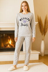 Remsa - Kadın Kurdele Detay Suprem Pijama Takımı 0463 Vizon