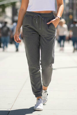 Remsa - Kadın Paçası Beli Lastikli 2 Cepli Eşofman Altı 8016 Antrasit