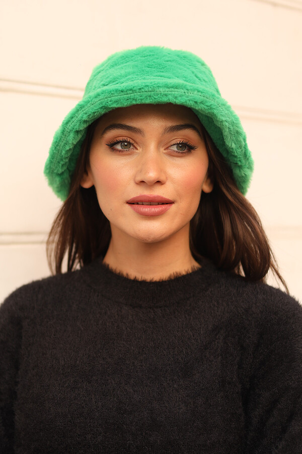 Kadın Peluş Bucket Şapka Rkş-01 Benetton