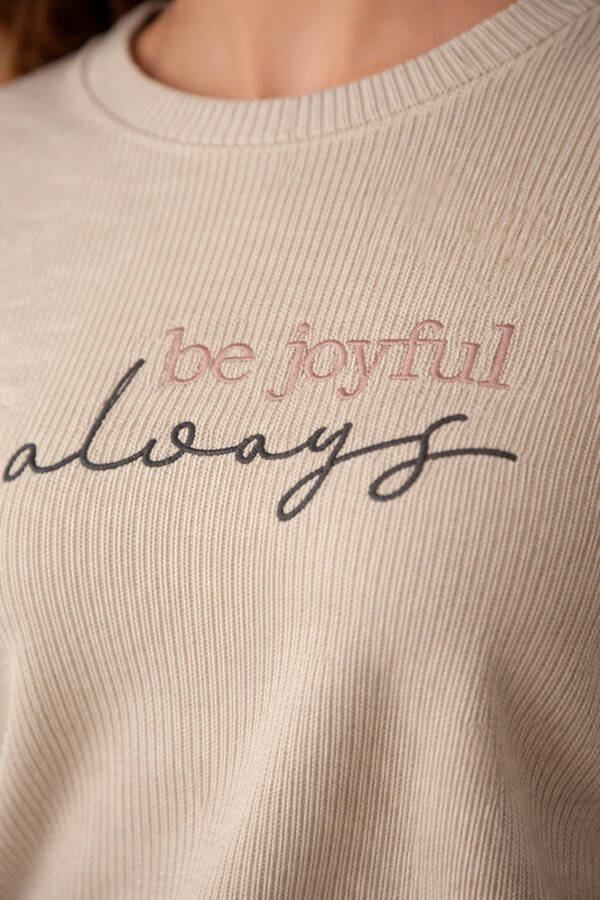 Kadın Selanik Dokuma Pijama Takımı 407 Vizon - Thumbnail