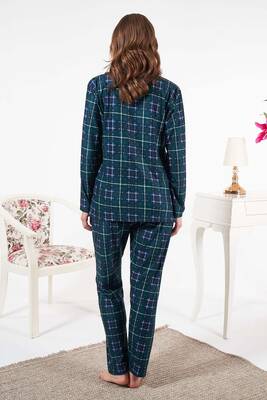 Remsa - Kadın Süet Önden Düğmeli Pijama Takımı 25331 Yeşil (1) Remsa - Kadın Süet Önden Düğmeli Pijama Takımı 25331 Yeşil (1)