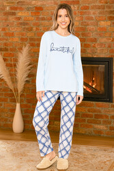 Remsa - Kadın Suprem Pijama Takımı 0370 Buz Mavi02