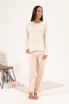 Estiva - Kadın Süprem Uzun Kollu Pijama Takımı 24121 Somon (1) Estiva - Kadın Süprem Uzun Kollu Pijama Takımı 24121 Somon (1)