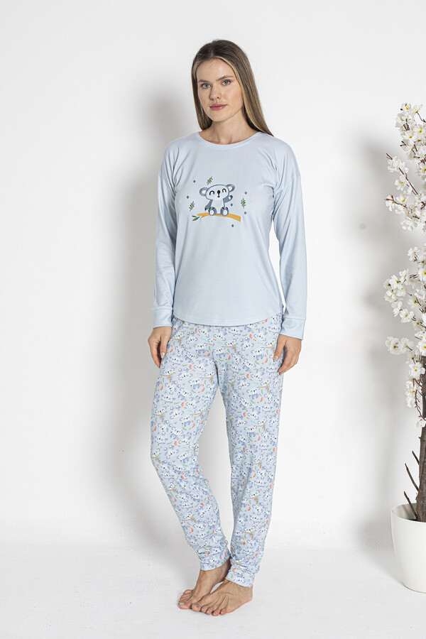 Kadın Termal Pijama Takımı 24484 Mavi