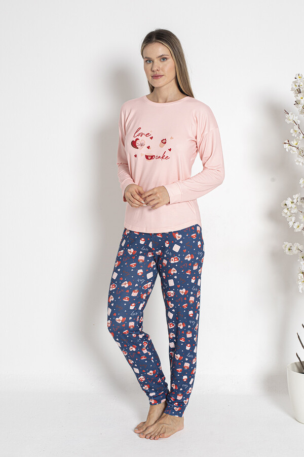Kadın Termal Pijama Takımı 24487 Somon