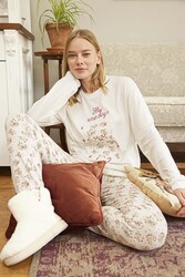 Aydoğan - Kadın Termal Uzun Kol Pijama Takımı 30013 Ekru Aydoğan - Kadın Termal Uzun Kol Pijama Takımı 30013 Ekru