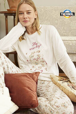 Aydoğan - Kadın Termal Uzun Kol Pijama Takımı 30013 Ekru (1) Aydoğan - Kadın Termal Uzun Kol Pijama Takımı 30013 Ekru (1)