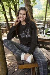 Aydoğan - Kadın Termal Uzun Kol Pijama Takımı 30054 Siyah01 Aydoğan - Kadın Termal Uzun Kol Pijama Takımı 30054 Siyah01