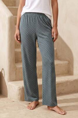 Remsa - Kadın Yumoş Kumaş Pembe Yıldız Desen Tek Pijama Alt 32 İndigo01 (1)