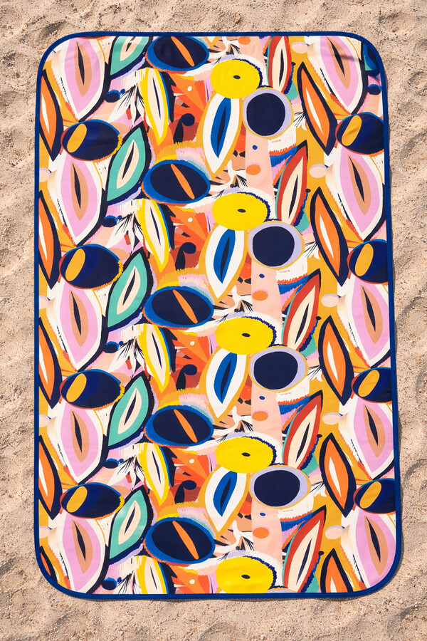 Remsa - Katlanabilir Su Geçirmez Plaj Halısı Kamp Bahçe Balkon Matı 01 Batik (1)