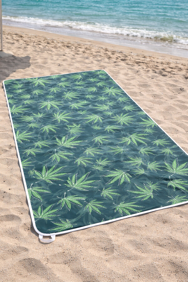 Katlanabilir Su Geçirmez Plaj Halısı Kamp Bahçe Balkon Matı 01 Çınar - Thumbnail