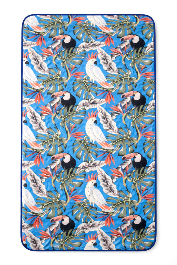 Remsa - Katlanabilir Su Geçirmez Plaj Halısı Kamp Bahçe Balkon Matı 01 Papağan (1)