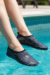 Remsa Mayo - Kaydırmaz Tabanlı Yetişkin Deniz ve Havuz Patiği 01 Siyah Beyaz