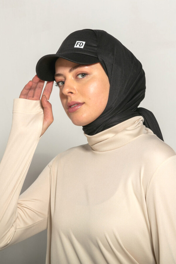 Kepli Spor Şal Baskılı Siyah Bone Remsa Mayo FD Sports A520 - Thumbnail