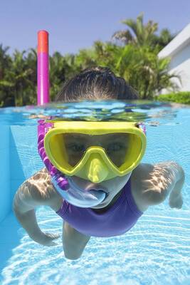 Bestway - Kids 3+ Diving Goggle Mask and Snorkel Set in Fuchsia