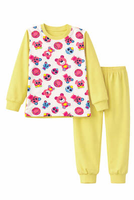 Remsa - Kids Cotton Patterned Pajama Set 6068-01 Yellow