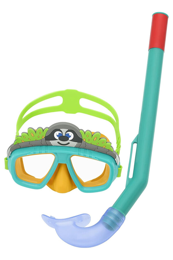 Kids 3+ Diving Goggle Mask Snorkel Set with Koala Detail in Mint - Thumbnail