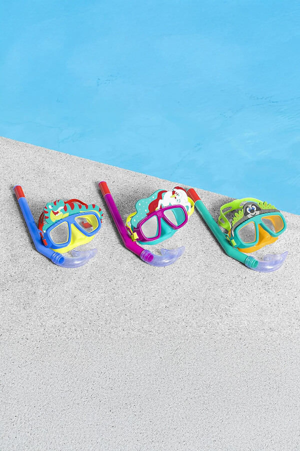 Kids 3+ Diving Goggle Mask Unicorn Detail Snorkel Set - Thumbnail